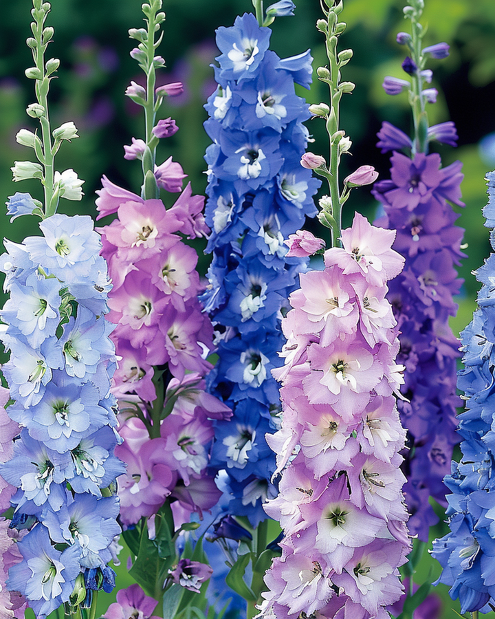 Larkspur Giant Pacific zaden (Delphinium cultorum) – meerjarige mix