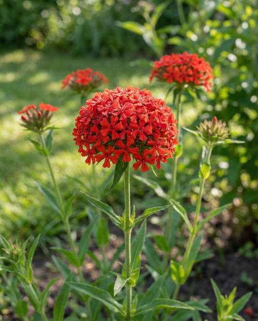 Scarlet Blooms (Lychnis chalcedonica) – meerjarige bloemenzaden van SeedsChoice