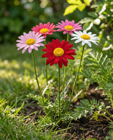 Pyrethrum Robinsons Giants (Tanacetum coccineum) – meerjarige mixzaden van SeedsChoice
