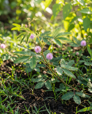 Kruidje-roer-me-niet (Mimosa pudica) – meerjarige bloemenzaden van SeedsChoice