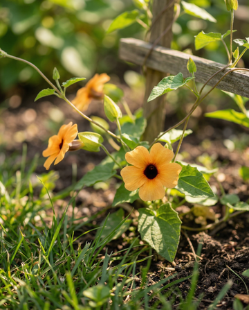 Black Eyed Susan Climber (Thunbergia alata) – meerjarige klimplant zaden van SeedsChoice