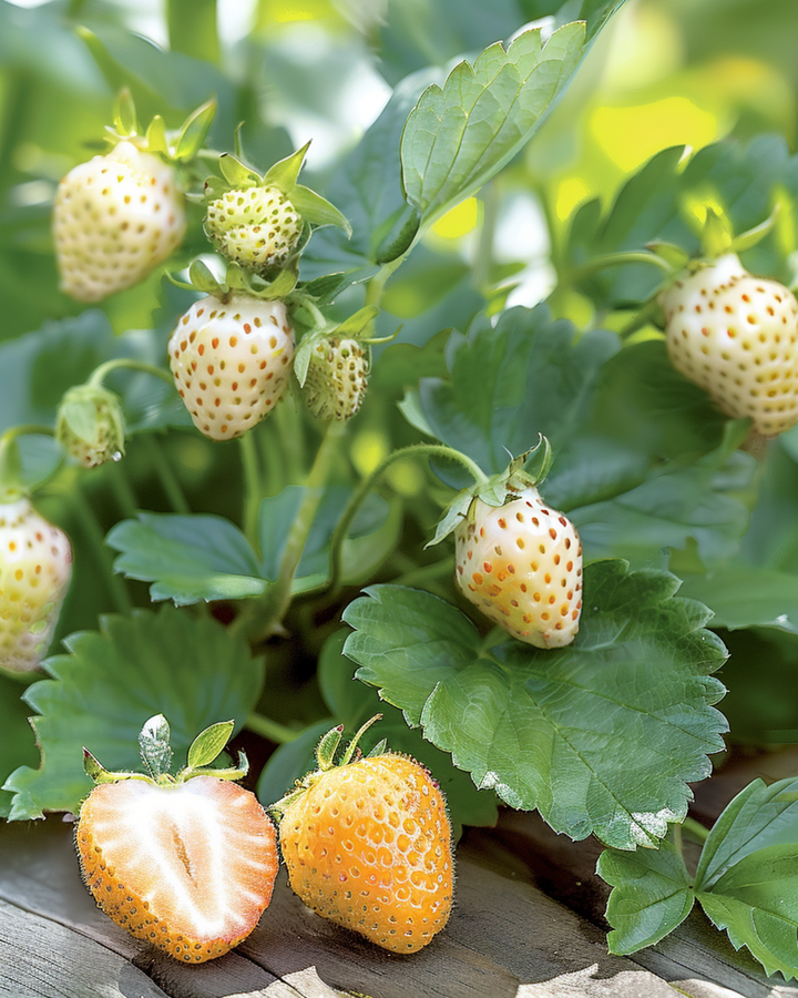 Alpine Strawberry Yellow Cream zaden (Fragaria vesca) – meerjarig