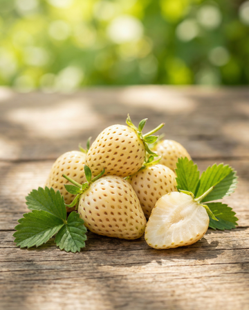 Alpine Strawberry Yellow Cream (Fragaria vesca) – meerjarige zaden van SeedsChoice