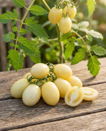 Snacktomaatje Dattolime F1 Yellow (Solanum lycopersicum) – eenjarige groentezaden van SeedsChoice