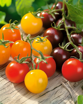 Kerstomaatzaden Solanum Lycopersicum eenjarig mengsel 4 rassen