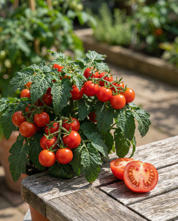 Tiny Tim Tomato Cherry (Solanum lycopersicum) – eenjarige groentezaden van SeedsChoice