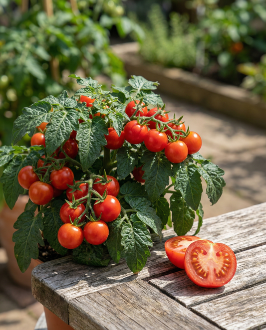 Tiny Tim Tomato Cherry (Solanum lycopersicum) – eenjarige groentezaden van SeedsChoice