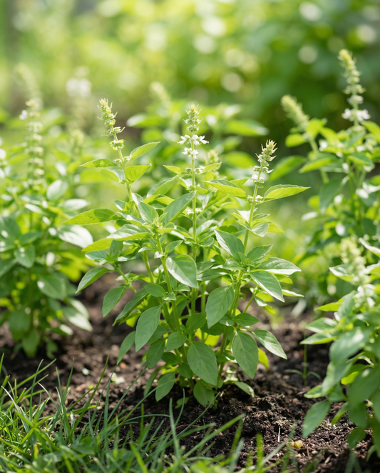 Citroenblaadjesbasilicum (Ocimum basilicum) – eenjarige kruidenzaden van SeedsChoice