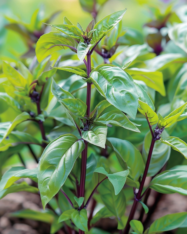 Zoete Basilicum Siam Queen zaden (Ocimum basilicum) – eenjarig kruid