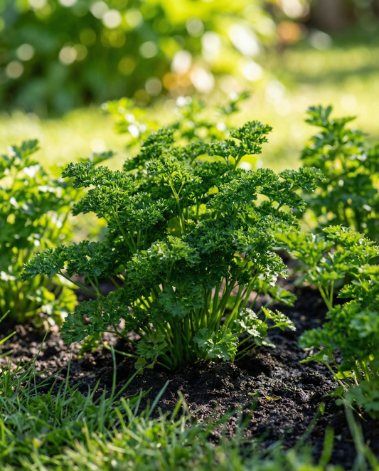 Krulpeterselie Moss Curled (Petroselinum crispum) – tweejarige zaden van SeedsChoice