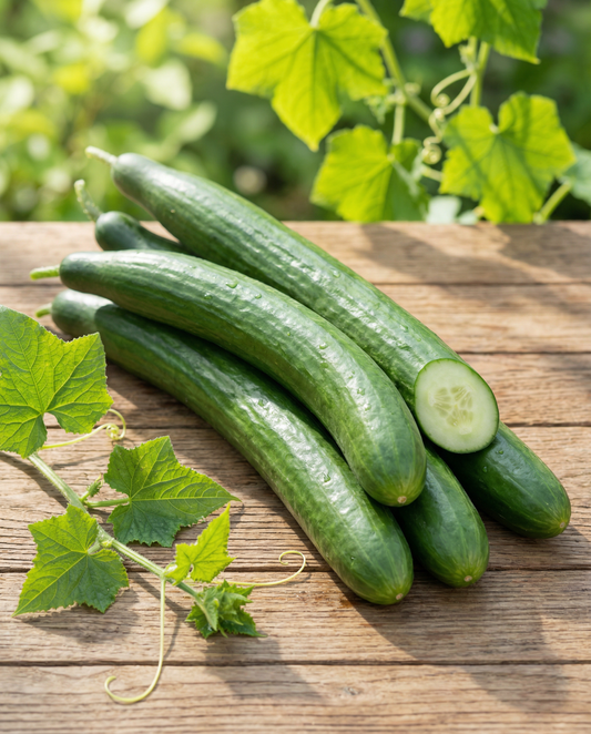 Komkommer Chinese Slangen (Cucumis sativus) – eenjarige groentezaden van SeedsChoice