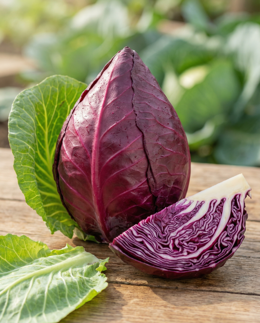 Red Pointed Cabbage Kalibos (Brassica oleracea) – eenjarige groentezaden van SeedsChoice