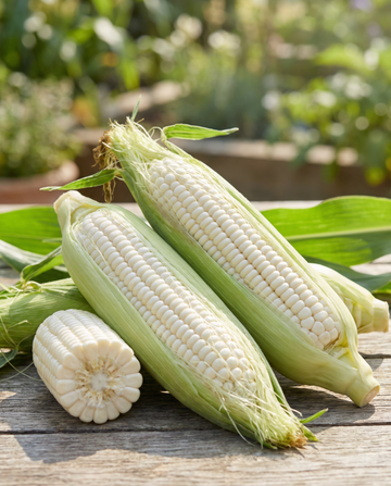 Suikermaïs Glacial White (Zea mays) – eenjarige zaden van SeedsChoice