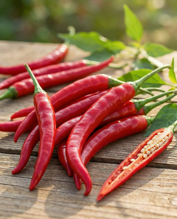 Cayennepeper Long Slim Red (Capsicum annuum) – eenjarige groentezaden van SeedsChoice