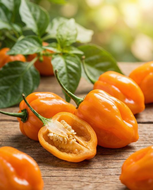 Peper Habanero Orange (Capsicum chinense) – eenjarige groentezaden van SeedsChoice