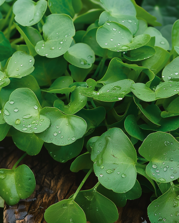 Winterpostelein Bladgewas zaden (Claytonia perfoliata) – eenjarige groente