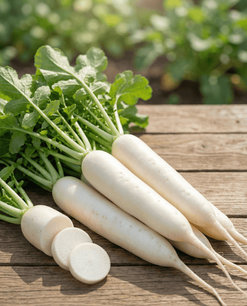 Witte ijspegel radijs (Raphanus sativus) – eenjarige groentezaden van SeedsChoice