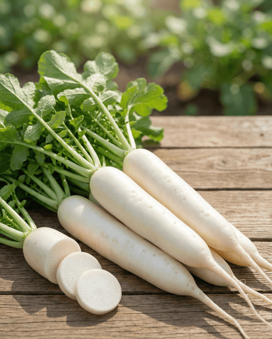 Witte ijspegel radijs (Raphanus sativus) – eenjarige groentezaden van SeedsChoice