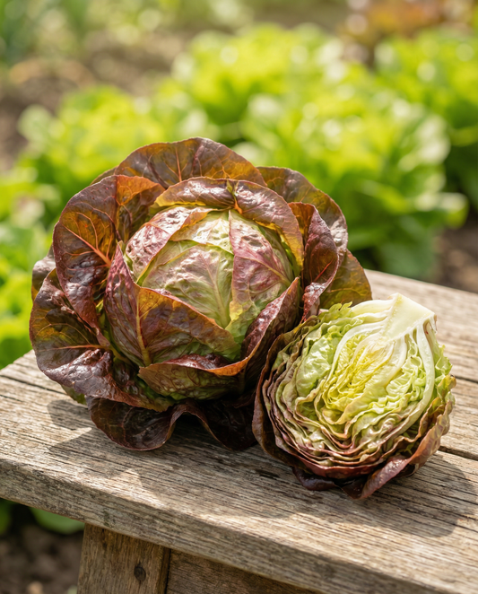 Rouge Grenobloise sla (Lactuca sativa) – eenjarige groentezaden van SeedsChoice