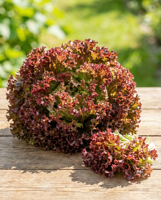 Lollo Rossa roodbladsla (Lactuca sativa) – eenjarige groentezaden van SeedsChoice