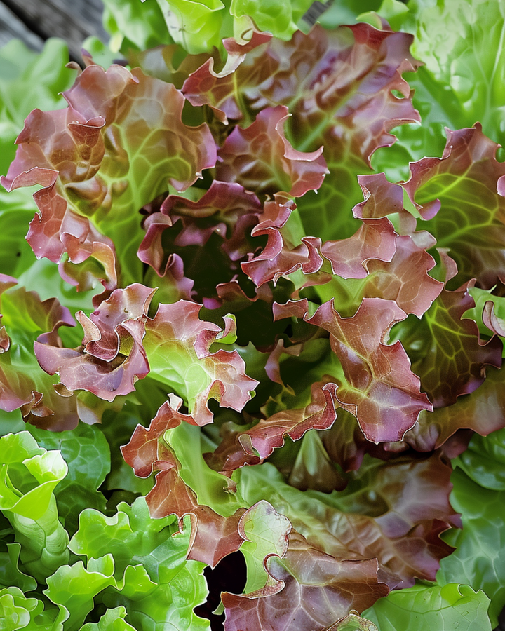 Red Salad Bowl Leaf Lettuce zaden (Lactuca sativa) – eenjarige groente