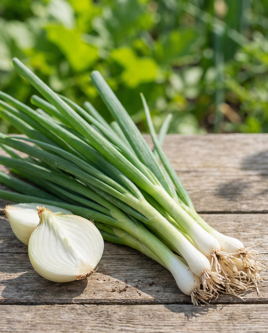 Bunching Onion White Lisbon Spring (Allium cepa) – eenjarige groentezaden van SeedsChoice