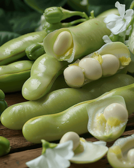 Tuinbonenzaden Driemaal Wit Vicia Faba eenjarig ras witte bloem