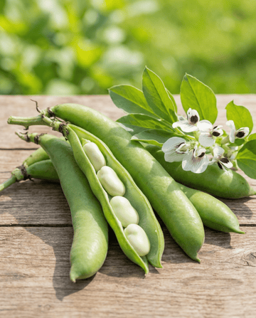 Tuinboon Threefold White (Vicia faba) – eenjarige groentezaden van SeedsChoice