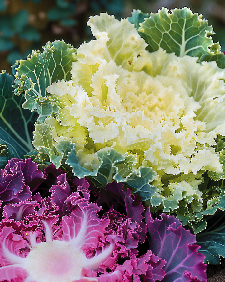 Sierboerenkool Mix Fringed Leaved Mixed zaden (Brassica oleracea) – eenjarige groente