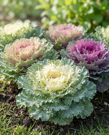 Sierboerenkool Mix Fringed Leaved Mixed (Brassica oleracea) – eenjarige groentezaden van SeedsChoice