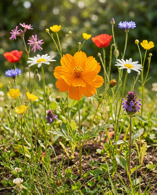 Wildflower Mix 50g 25m2 Coverage (Linum usitatissimum) – eenjarige bloemenzaden van SeedsChoice