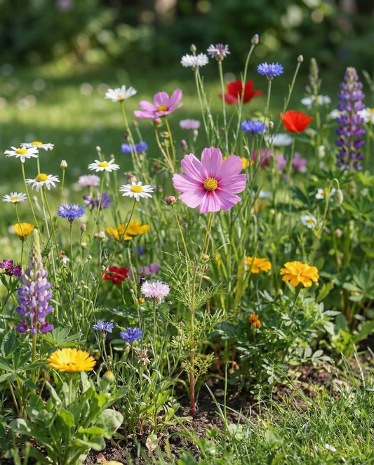 Wildflower Mix 250g 125 M2 Coverage (Linum usitatissimum) – eenjarige bloemenzaden van SeedsChoice