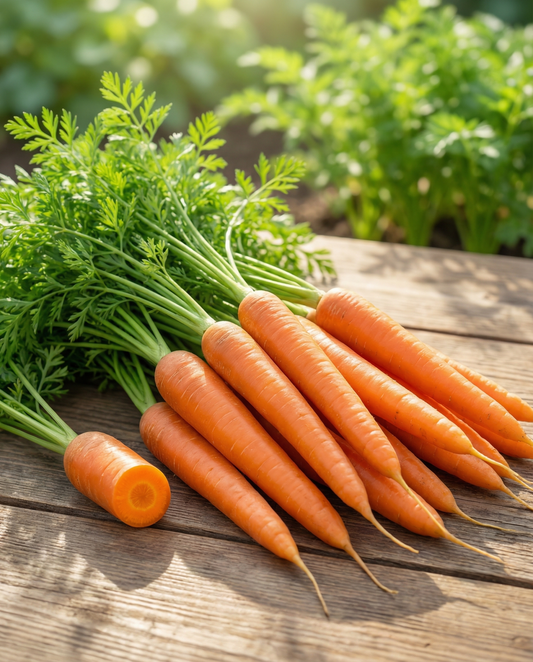 Nantes zomerwortel 25g verpakking (Daucus carota) – groentezaden van SeedsChoice
