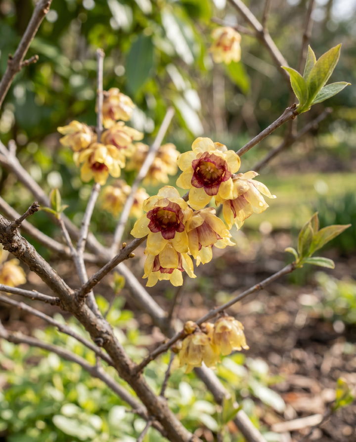 Winterzoet winterbloeide heester zaden (Chimonanthus praecox) – bloem