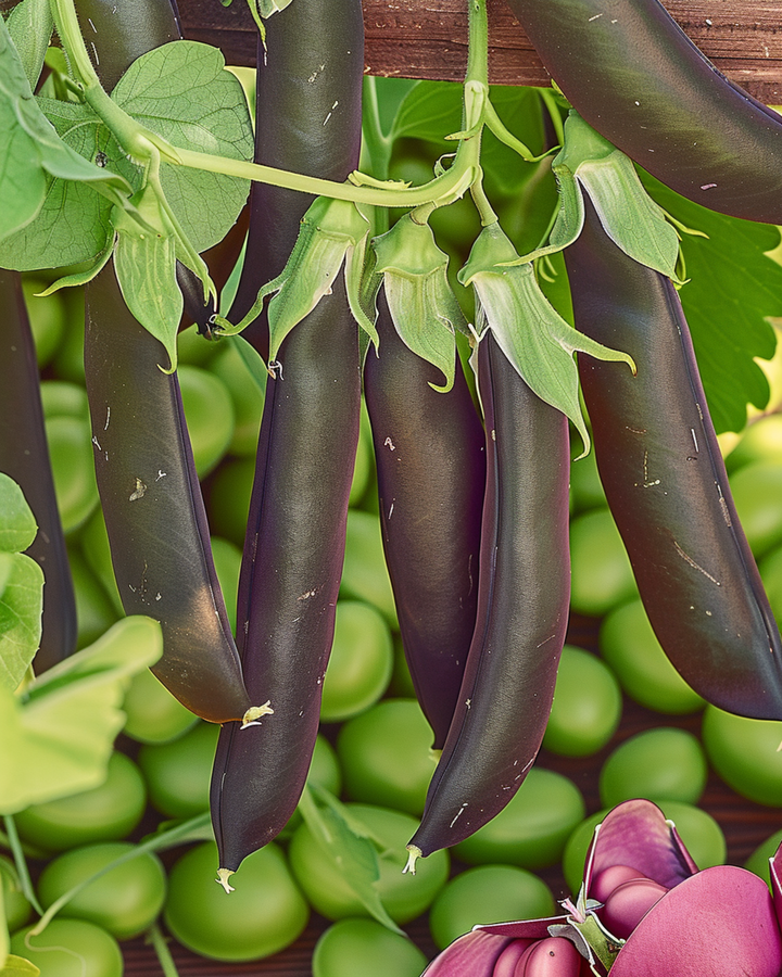 Erwten Ezethas Krombek Blauwschok zaden (Pisum sativum) – eenjarige groente