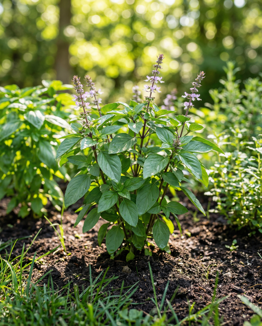 Kaneelbasilicum (Ocimum basilicum) – biologische eenjarige kruidenzaden van SeedsChoice