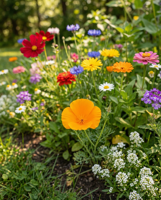 Zomermix 25m2 dekking 20 variëteiten – eenjarige bloemenzaden van SeedsChoice