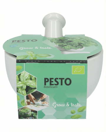 Basilicum Mortar Set zaden – biologisch kruid van SeedsChoice