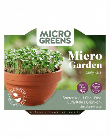 Boerenkool Microgreens Terracotta Dish zaden (Brassica oleracea) – kweekset