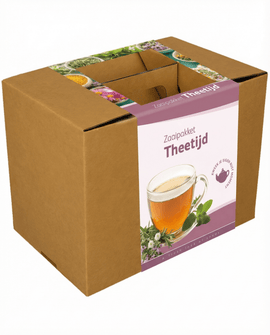 Theekruiden zaden kit met theezeef cadeauset
