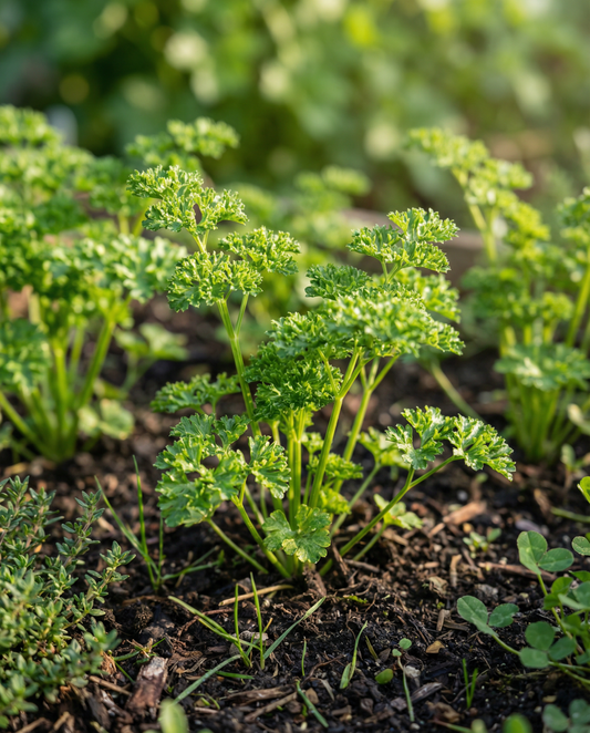 Peterselie Tape Moss Curled (Petroselinum crispum) – eenjarige zaadtape zaden van SeedsChoice