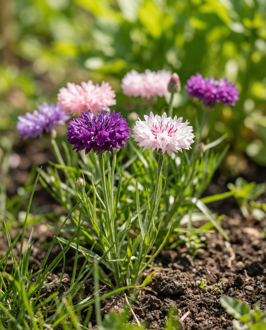 Korenbloem Tape Mixed Double Flowered 7.5m (Centaurea cyanus) – eenjarige zaadband zaden van SeedsChoice
