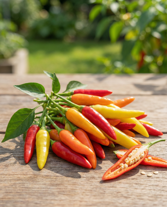 Rawit Pepper Mix (Capsicum frutescens) – eenjarige groentezaden van SeedsChoice