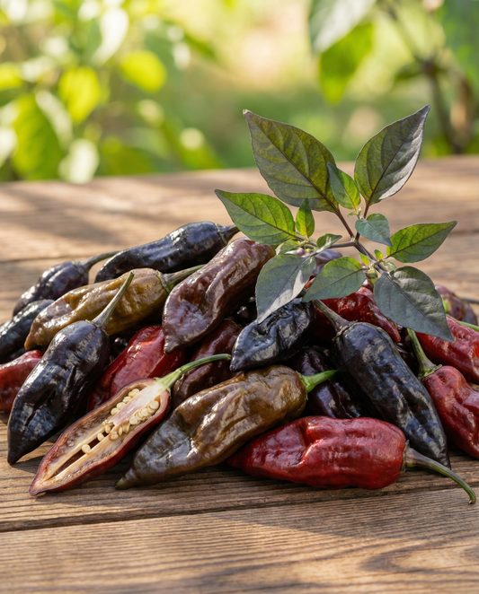 Dorset Naga Black Pepper (Capsicum chinense) – eenjarige groentezaden van SeedsChoice