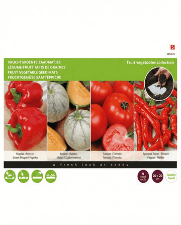 Fruit Mats 4 Pack 20x20 Cm zaden (Capsicum annuum) – zaadmatten