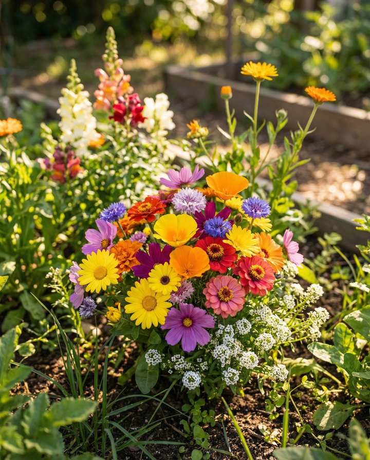Zomermix 15m2 strooibus zaden – eenjarige bloem