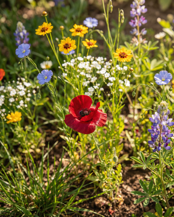 Inheemse mix 15m2 dekking – eenjarige bloemenzaden van SeedsChoice