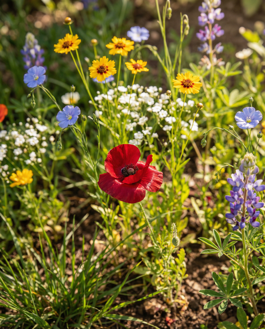 Inheemse mix 15m2 dekking – eenjarige bloemenzaden van SeedsChoice