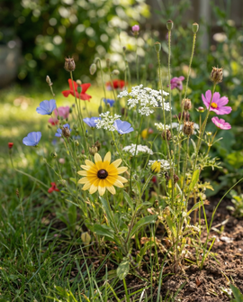 Bloemen voor vogels zaden eenjarige mix 25 m2 dekking wilde vogels