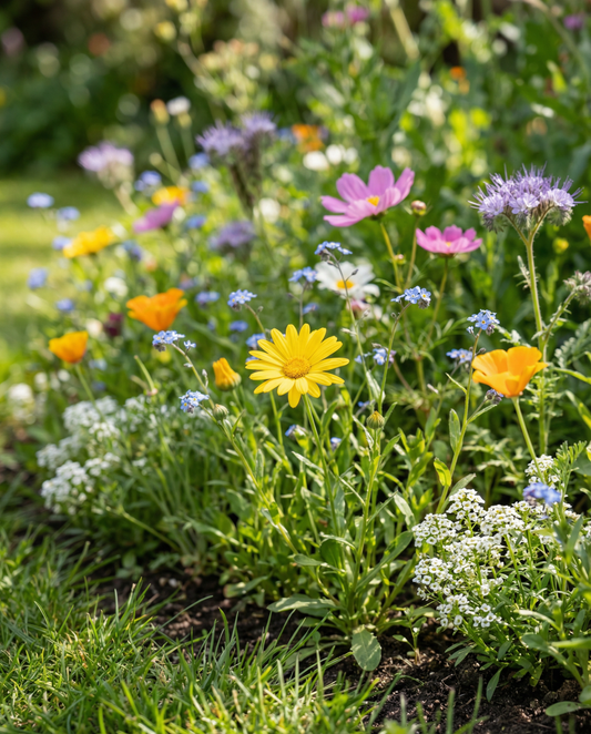Bijenmengsel 50m2 dekking laagblijvend – eenjarige bloemenzaden van SeedsChoice